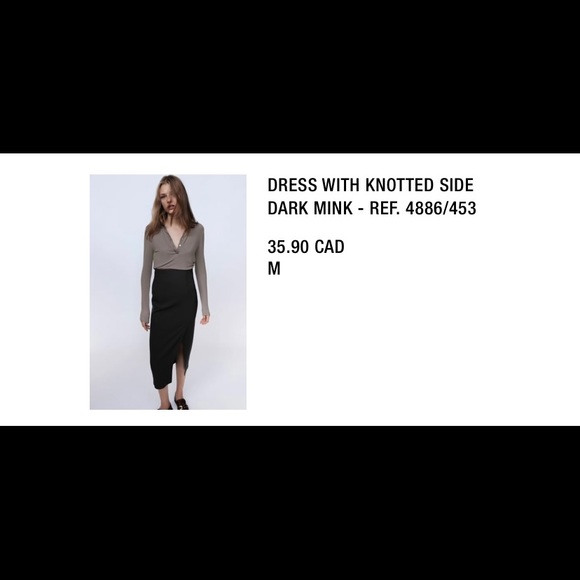 Zara Long Sleeve Taupe Polo - Picture 6 of 6